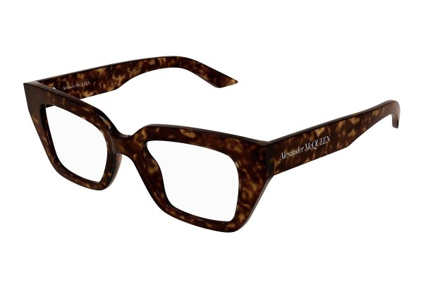 Glasses Alexander McQueen AM0453O 002 Cat Eye Havanna