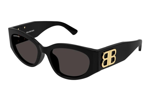 Sunglasses Balenciaga BB0324SK 002 Rund Schwarz