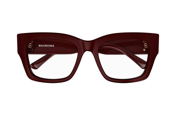 Glasses Balenciaga BB0325O 009 Quadratisch Rot