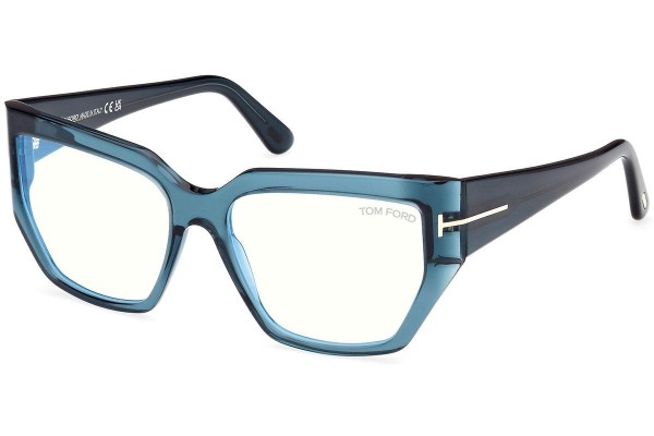 Glasses Tom Ford FT5951-B 092 Quadratisch Blau