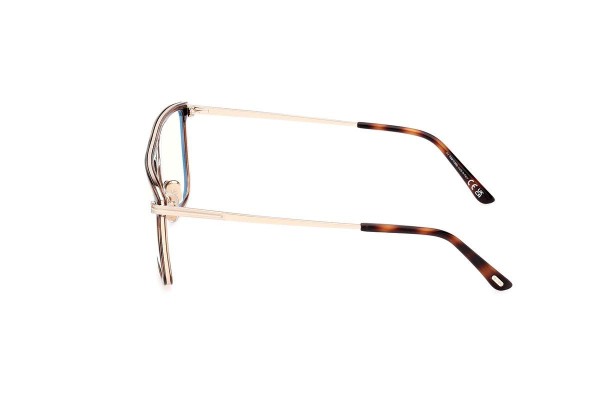 Brillen Tom Ford FT5944-B 056 Flat Top Havanna