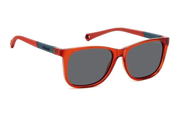 Sunglasses Polaroid Junior PLD8058/S C9A/M9 Polarized Rechteck Rot