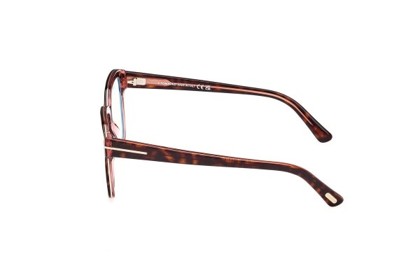 Glasses Tom Ford FT5955-B 056 Quadratisch Havanna