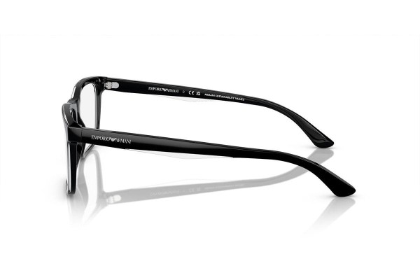 Brillen Emporio Armani EA3227 6051 Rechteck Schwarz