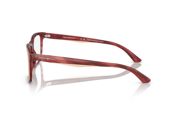 Brillen Emporio Armani EA3227 6053 Rechteck Rot