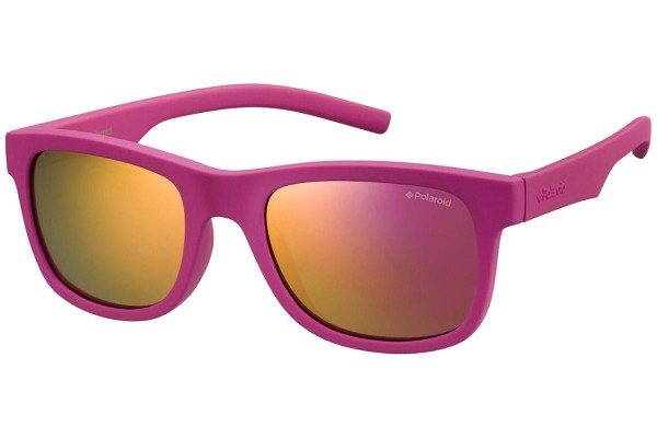 Sonnenbrille Polaroid Junior PLD8020/S CYQ/AI Polarized Rechteck Rosa