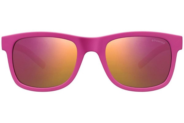 Sonnenbrille Polaroid Junior PLD8020/S CYQ/AI Polarized Rechteck Rosa