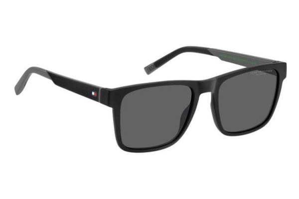 Sunglasses Tommy Hilfiger TH2144/S 08A/M9 Polarized Rechteck Schwarz