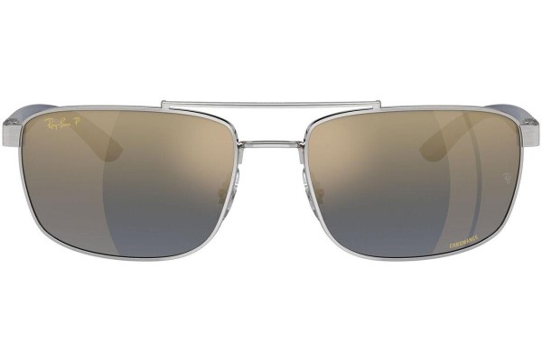 Sonnenbrille Ray-Ban RB3737CH 003/J0 Polarized Rechteck Silber