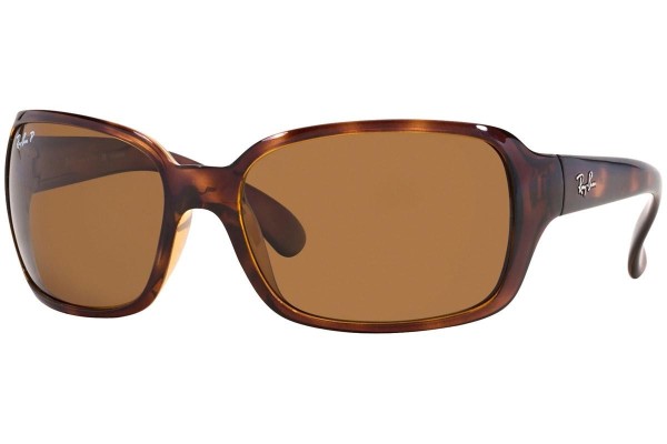 Sonnenbrille Ray-Ban RB4068 642/57 Polarized Quadratisch Havanna