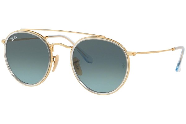 Sonnenbrille Ray-Ban Round Double Bridge RB3647N 91233M Rund Gold