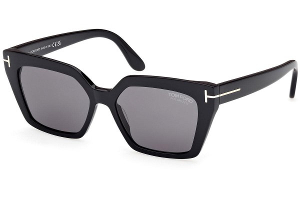 Sonnenbrille Tom Ford FT1030 01D Polarized Cat Eye Schwarz