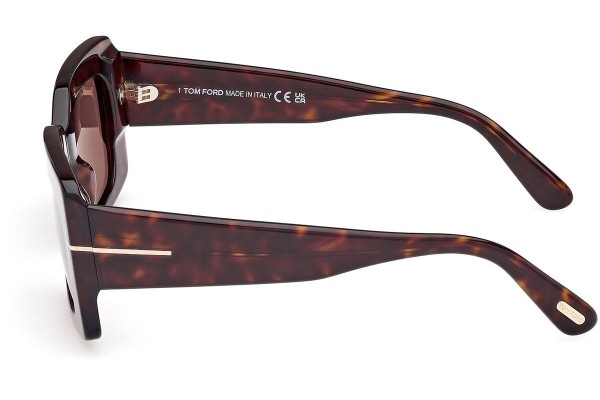 Sonnenbrille Tom Ford Brigitta FT1188 52E Rechteck Havanna