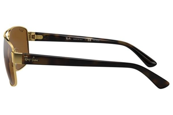 Sonnenbrille Ray-Ban RB3663 001/57 Polarized Quadratisch Gold