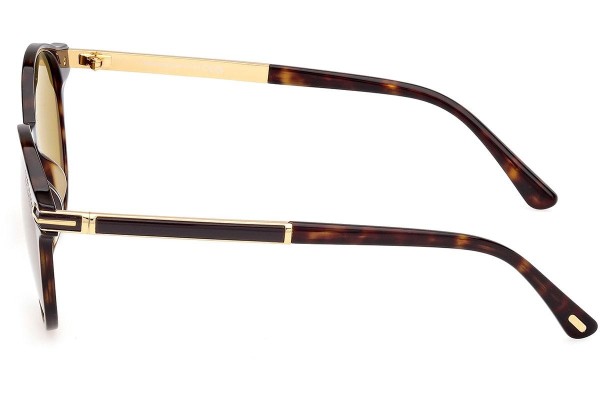 Sonnenbrille Tom Ford Araki FT1184 52H Polarized Rund Havanna