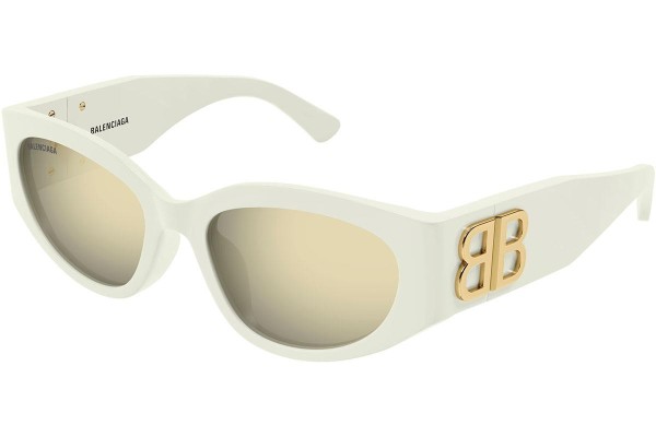 Sonnenbrille Balenciaga BB0324SK 009 Rund Beige