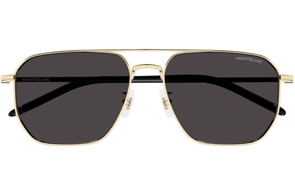 Sonnenbrille Mont Blanc MB0367SA 001 Quadratisch Gold