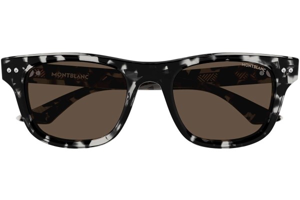 Sonnenbrille Mont Blanc MB0254S 008 Rund Schwarz