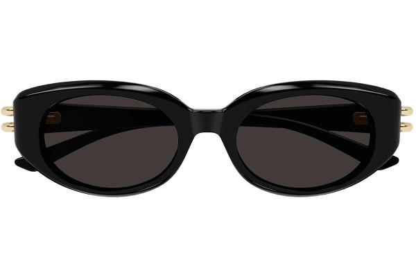 Sonnenbrille Alexander McQueen AM0469S 001 Oval Schwarz