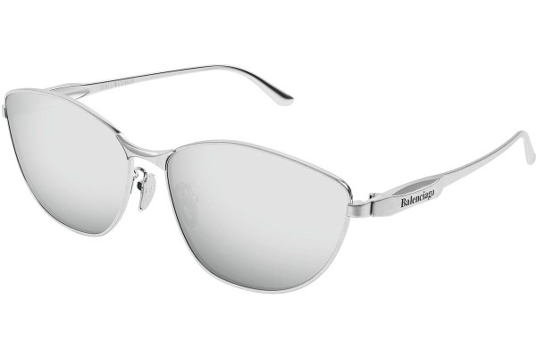 Sonnenbrille Balenciaga BB0358SK 002 Cat Eye Silber