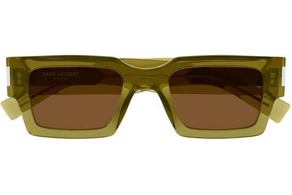 Sonnenbrille Saint Laurent SL572 008 Rechteck Grün