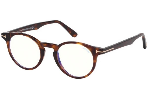 Brillen Tom Ford FT5557-B 052 Rund Havanna