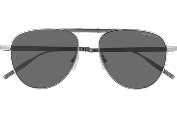 Sonnenbrille Mont Blanc MB0091S 001 Pilot Silber