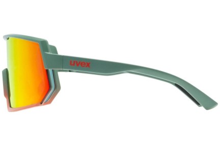 Sonnenbrille uvex sportstyle 235 Moss Grapefruit Mat S2 Monoscheibe | Shield Grün