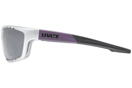 Sonnenbrille uvex sportstyle 706 Silver / Plum Mat S3 Rechteck Silber