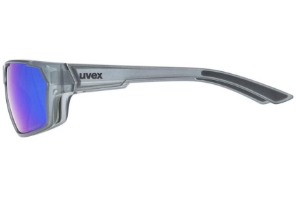 Sonnenbrille uvex sportstyle 233 P Smoke Mat S3 Polarized Rechteck Grau