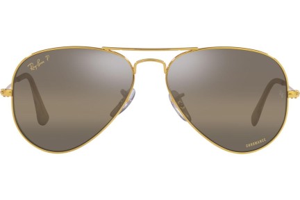 Sonnenbrille Ray-Ban Aviator Chromance Collection RB3025 9196G5 Polarized Pilot Gold