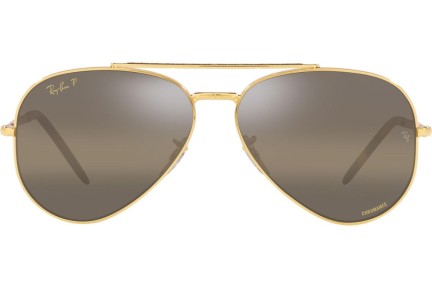 Sunglasses Ray-Ban New Aviator Chromance Collection RB3625 9196G5 Polarized Pilot Gold