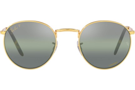 Sonnenbrille Ray-Ban New Round Chromance Collection RB3637 9196G4 Polarized Rund Gold