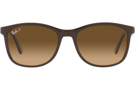 Sunglasses Ray-Ban RB4374 6600M2 Polarized Quadratisch Braun