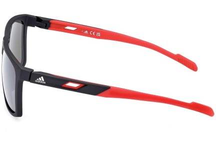 Sonnenbrille Adidas Sport SP0067 05D Polarized Rechteck Schwarz