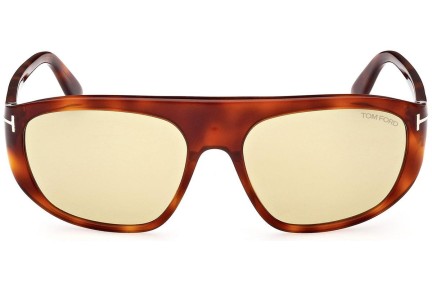 Sonnenbrille Tom Ford FT1002 53E Pilot Havanna