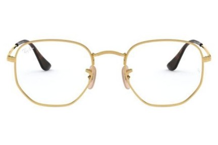 Glasses Ray-Ban Hexagonal RX6448 2500 Quadratisch Gold