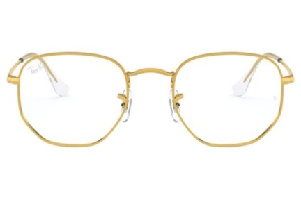 Glasses Ray-Ban Hexagonal RX6448 3086 Quadratisch Gold