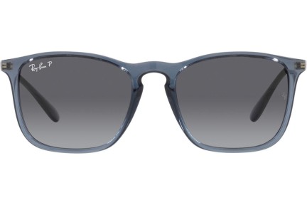 Sonnenbrille Ray-Ban Chris RB4187 6592T3 Polarized Quadratisch Blau