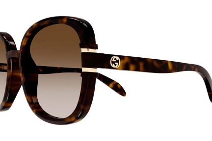 Sonnenbrille Gucci GG1068SA 002 Quadratisch Havanna