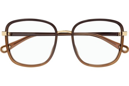 Glasses Chloe CH0034O 009 Quadratisch Braun