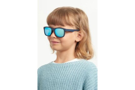 Sonnenbrille Polaroid Junior PLD8020/S CIW/JY Polarized Quadratisch Blau