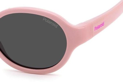 Sonnenbrille Polaroid Junior PLDK004/S 35J/M9 Polarized Oval Rosa