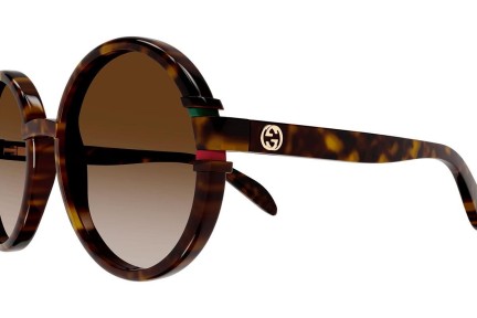 Sonnenbrille Gucci GG1067S 002 Rund Havanna