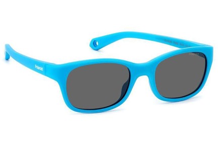 Sunglasses Polaroid Junior PLDK006/S MVU/M9 Polarized Rechteck Blau