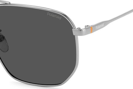 Sonnenbrille Polaroid PLD4141/G/S/X KJ1/M9 Polarized Quadratisch Silber