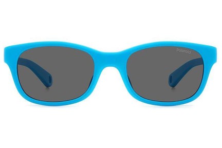 Sonnenbrille Polaroid Junior PLDK006/S MVU/M9 Polarized Rechteck Blau