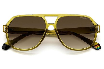 Sonnenbrille Polaroid PLD6193/S FMP/LA Polarized Pilot Gelb