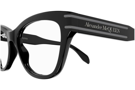 Brillen Alexander McQueen AM0401O 001 Rund Schwarz