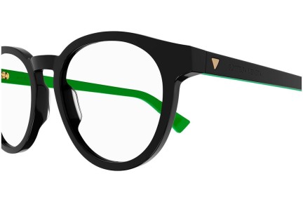 Glasses Bottega Veneta BV1225O 005 Rund Schwarz